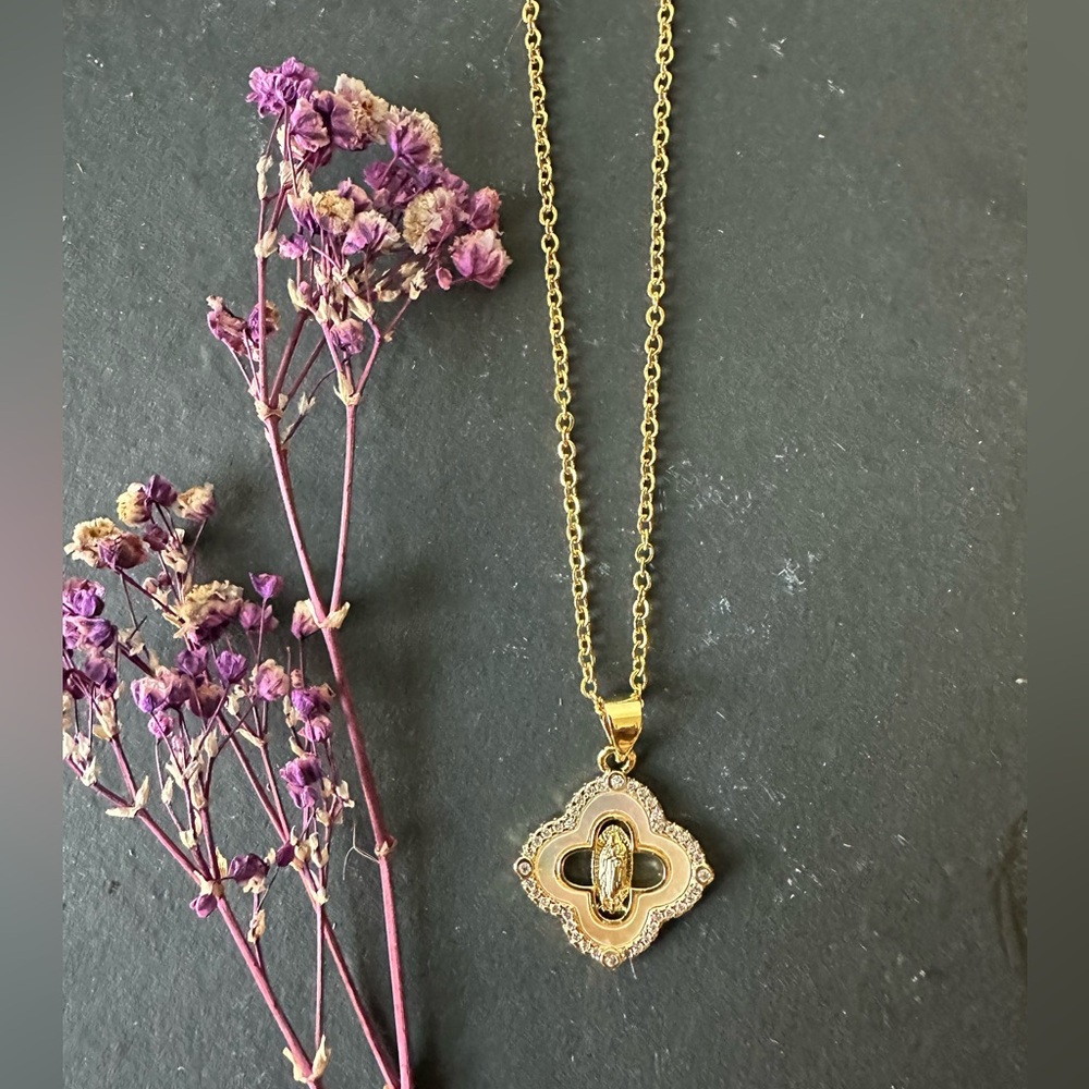 Mother Mary Gold Filled Necklace